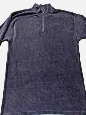 Vtg Metropolitan New York Men's Sweater L Black Corduroy Pullover 90s Old Money